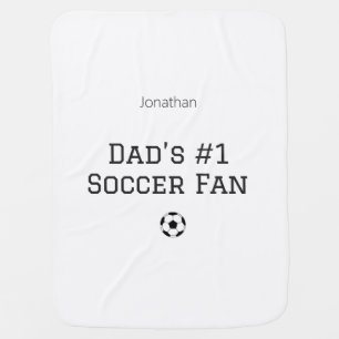 Dad Soccer Baby Name Custom Gift Blanket