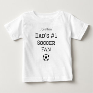 Dad Soccer Baby Name Custom Outfit T-Shirt