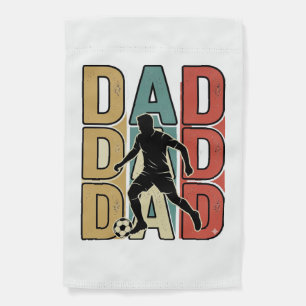Dad Soccer Vintage Engraving Vector Design_1 Garden Flag