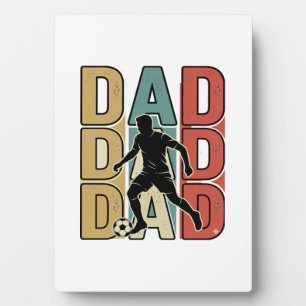 Dad Soccer Vintage Engraving Vector Design_1 Plaque