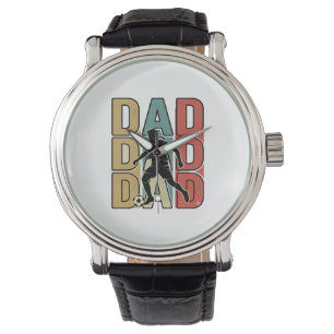 Dad Soccer Vintage Engraving Vector Design_1 Watch