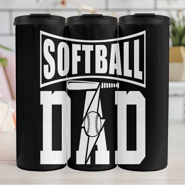 Dad Softball Fan Graphic Thermal Tumbler (Creator Uploaded)