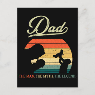 Dad Son Daughter Saying Father Day Postcard