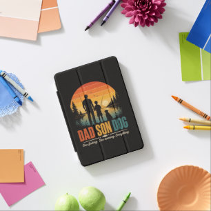 Dad Son Dog Fishing Morning iPad Mini Cover