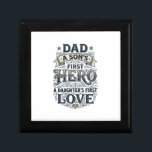 Dad Son Hero Daughter Love Vintage Typography Shir Gift Box<br><div class="desc">Dad Son Hero Daughter Love Vintage Typography Shirt_1</div>