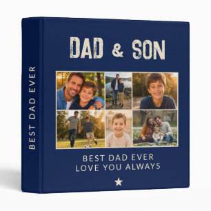 Dad & Son Navy Blue Family Photo Album 3 Ring Binder