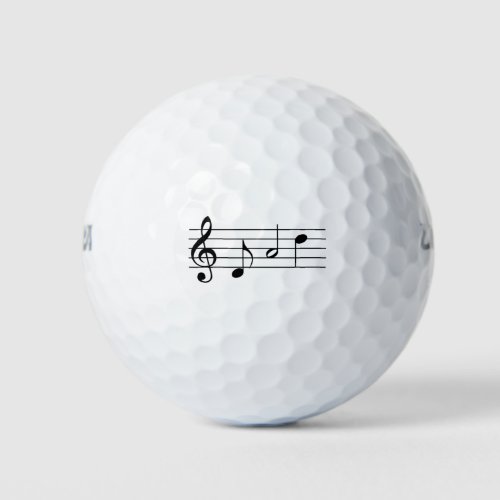 Dad spelled in Music Notes Golf Balls