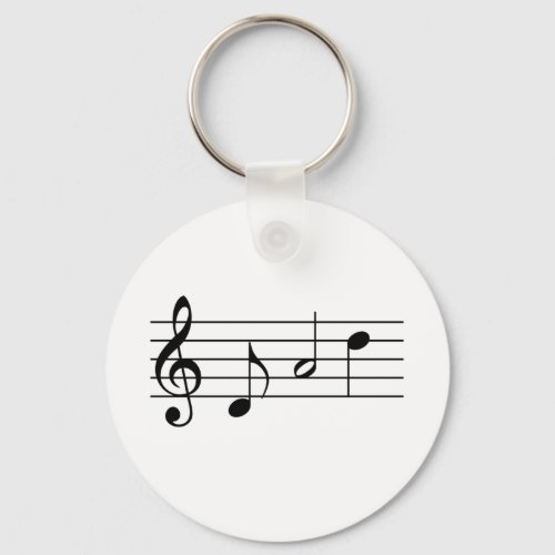 Dad spelled in Music Notes Keychain