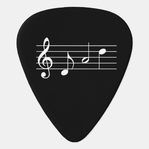 Dad spelled in Music Notes Musical Black Guitar Pick