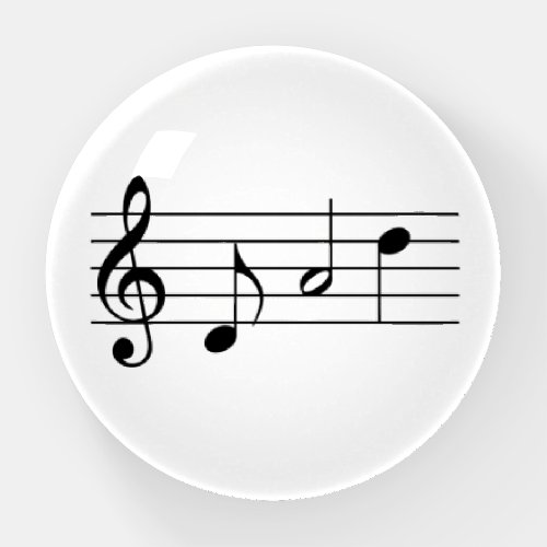 Dad spelled in Music Notes Musical Paperweight