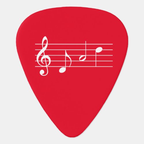 Dad spelled in Music Notes Musical Red Guitar Pick