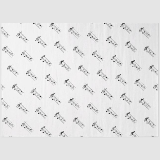 Dad spelled in Music Notes Tissue Paper (Front)