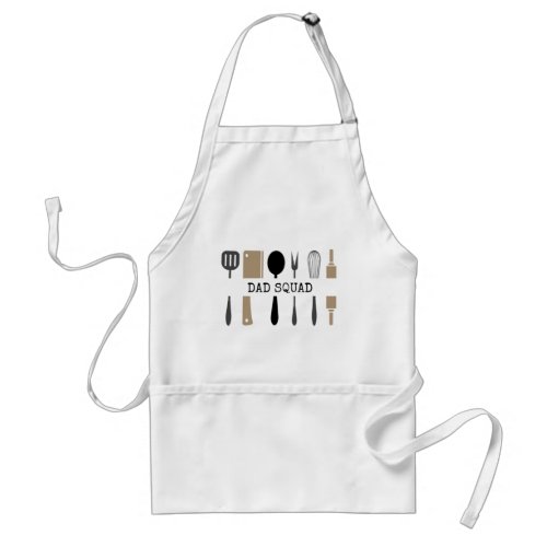 Dad Squad and Chef Utensils Adult Apron