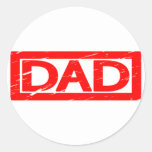 Dad Stamp Classic Round Sticker