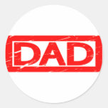 Dad Stamp Classic Round Sticker