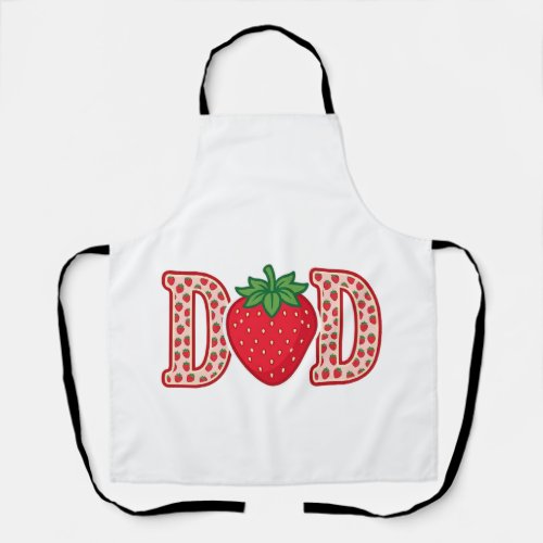 Dad Strawberry Lettering Vector Shirt Design_1 Apron