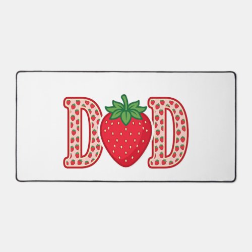 Dad Strawberry Lettering Vector Shirt Design_1 Desk Mat