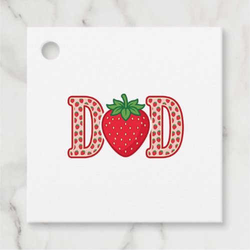 Dad Strawberry Lettering Vector Shirt Design_1 Favor Tags