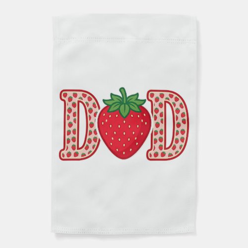 Dad Strawberry Lettering Vector Shirt Design_1 Garden Flag