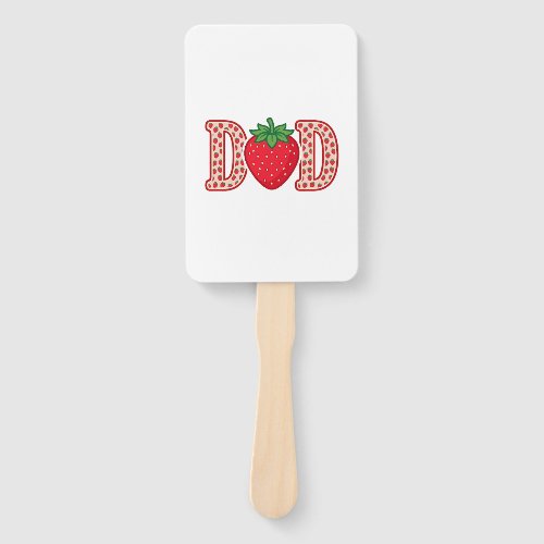 Dad Strawberry Lettering Vector Shirt Design_1 Hand Fan