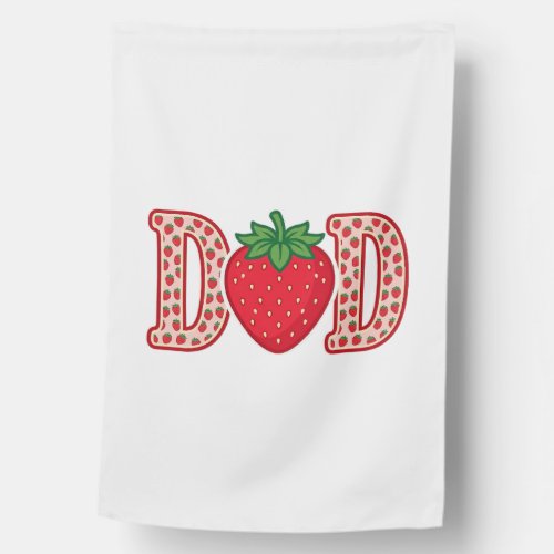 Dad Strawberry Lettering Vector Shirt Design_1 House Flag