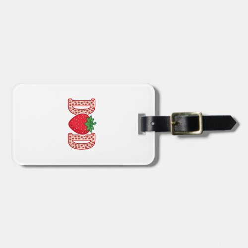 Dad Strawberry Lettering Vector Shirt Design_1 Luggage Tag