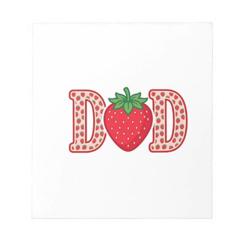 Dad Strawberry Lettering Vector Shirt Design_1 Notepad