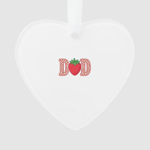 Dad Strawberry Lettering Vector Shirt Design_1 Ornament