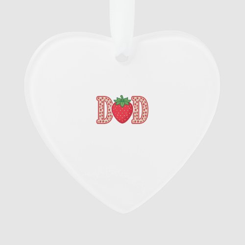 Dad Strawberry Lettering Vector Shirt Design_1 Ornament