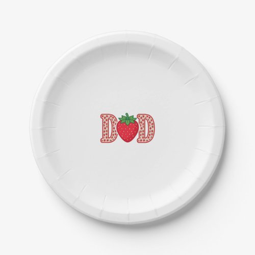 Dad Strawberry Lettering Vector Shirt Design_1 Paper Plates