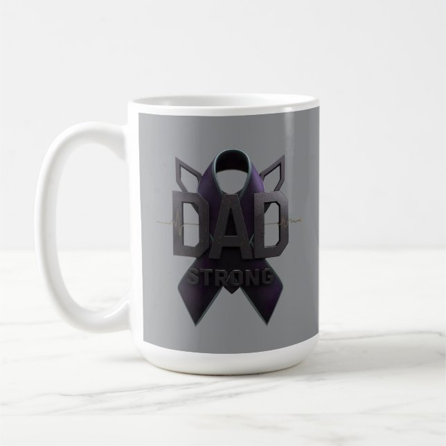 Dad Strong Cancer Awareness Mug – Inspirational Gi (Left)
