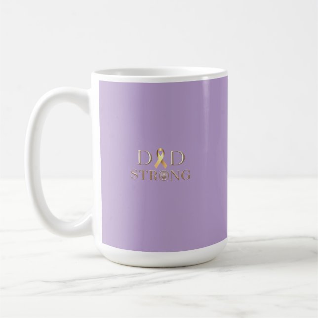 Dad Strong Cancer Awareness Mug – Inspirational Gi (Left)