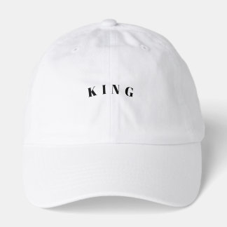 DAD Strong KING Text Comfortable White-Cap Looking Hat