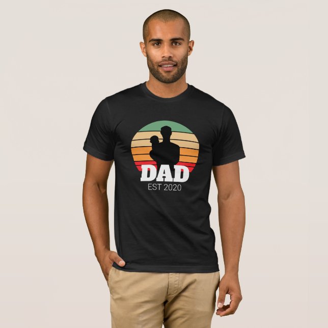 Dad Sunset Silhouette Est T-Shirt (Front Full)