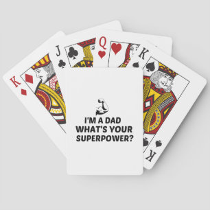 DAD SUPERPOWER POKER CARDS
