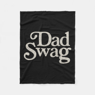 Dad Swag Retro Fathers Day  Fleece Blanket