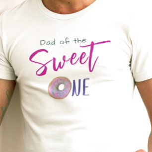 Dad Sweet One Donut Pink Girl 1st Birthday Party T-Shirt