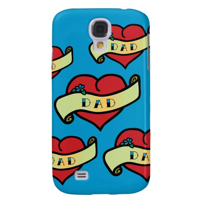 Dad Tattoo Heart Galaxy S4 Cases