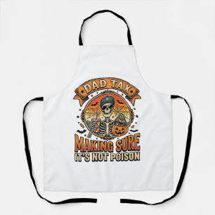 Dad Tax Funny Halloween Skeleton Candy_1 Apron
