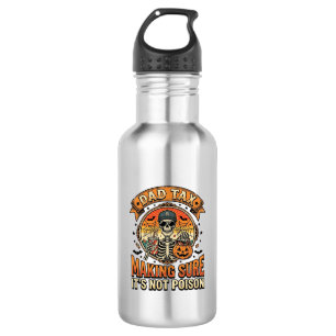Dad Tax Funny Halloween Skeleton Candy_1 Stainless Steel Water Bottle