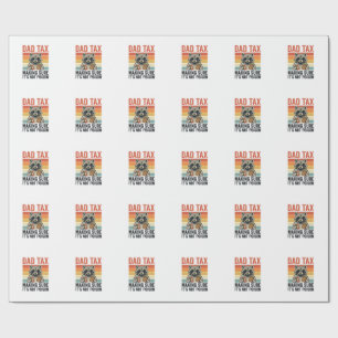 Dad Tax Raccoon Vintage Funny Dad Shirt Design_1 Wrapping Paper