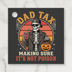 Dad Tax Skeleton Halloween Candy Vector Design_1 Favor Tags