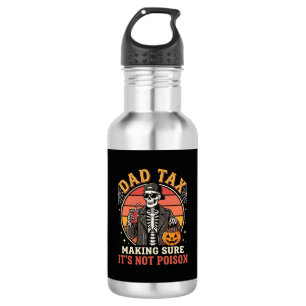 Dad Tax Skeleton Halloween Candy Vector Design_1 Stainless Steel Water Bottle