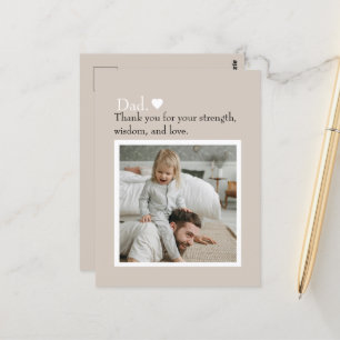 Dad Thank You Custom Photo Postcard