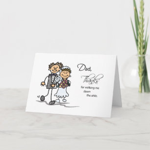 Dad, Thanks for Walking Me Down the Aisle Man Thank You Card