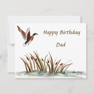 Dad, Thanks Mallard Above Cattails, A Memory