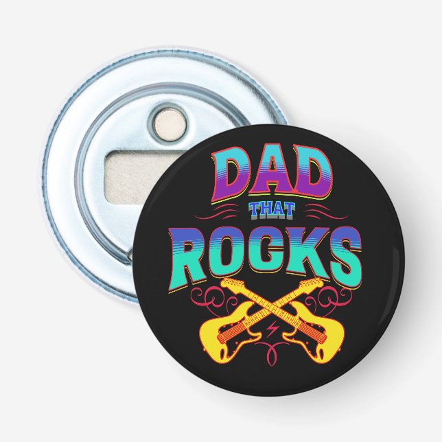 DAD THAT ROCKS! Guitars Bottle Opener (Front)