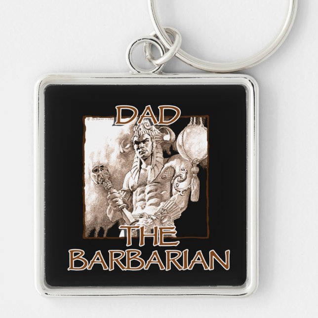 Dad the Barbarian Keychain (Front)