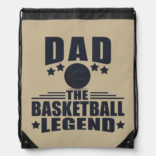 dad the basketball legend drawstring bag
