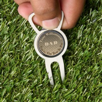Dad The Best By Par | Brown Geometric Opener